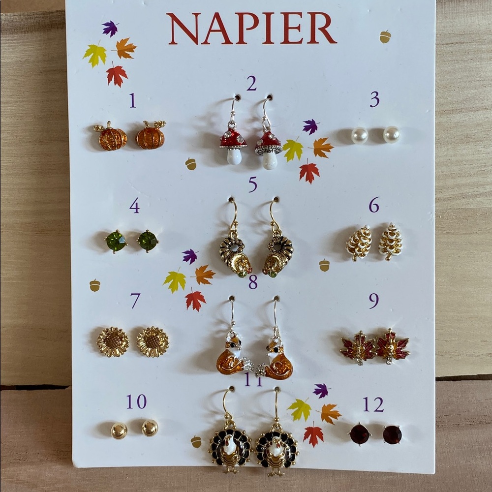 New Autumn Themed Earrings set of 12